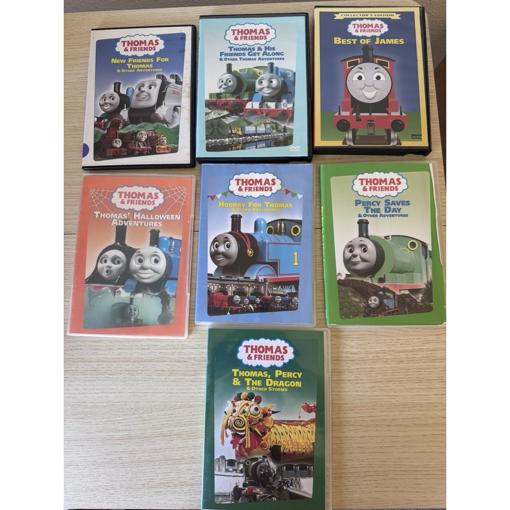 Thomas & Friends DVD Lot of 7 Classic Collector DVD James Percy Halloween Dragon